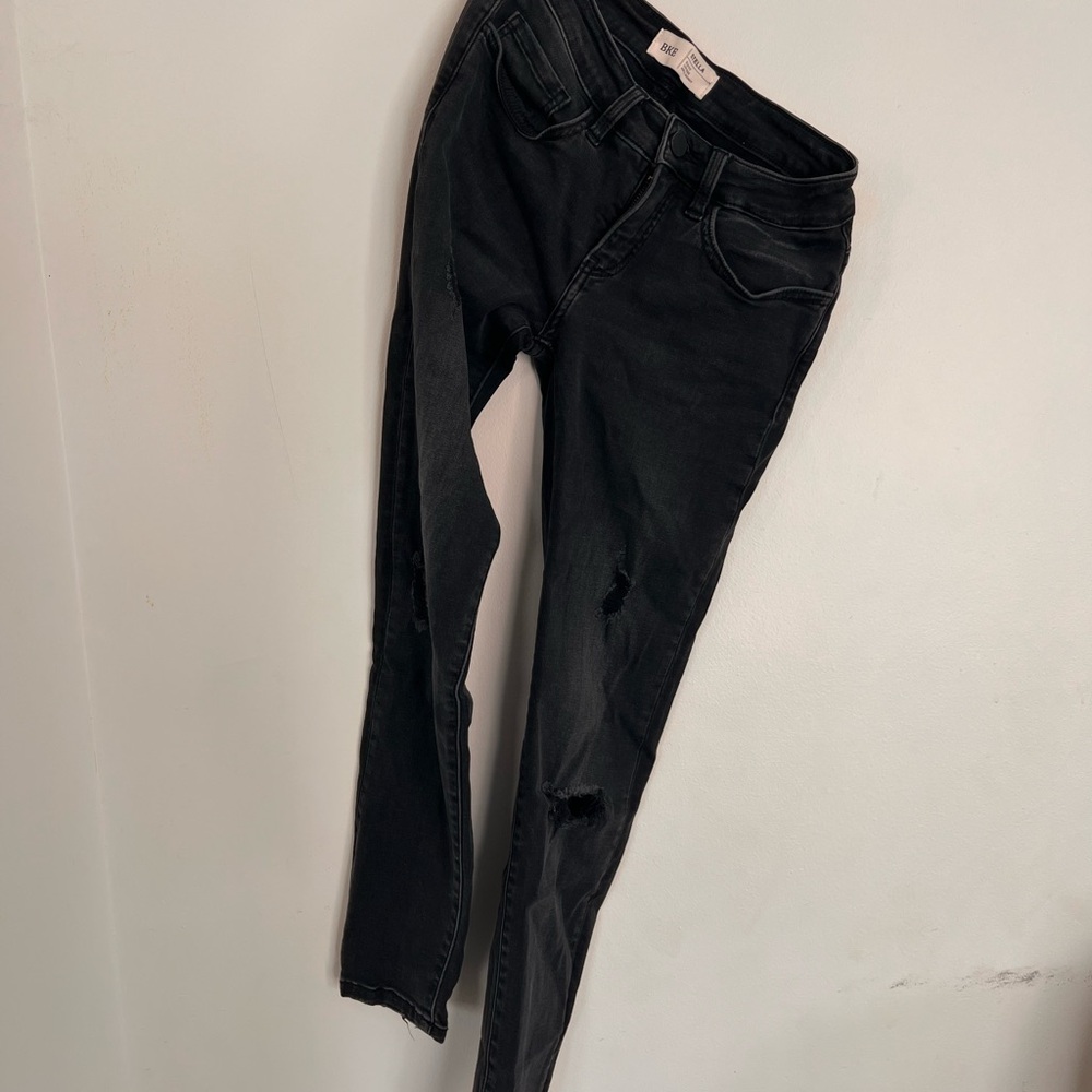 BKE Stella Black Distressed Skinny Jeans 25